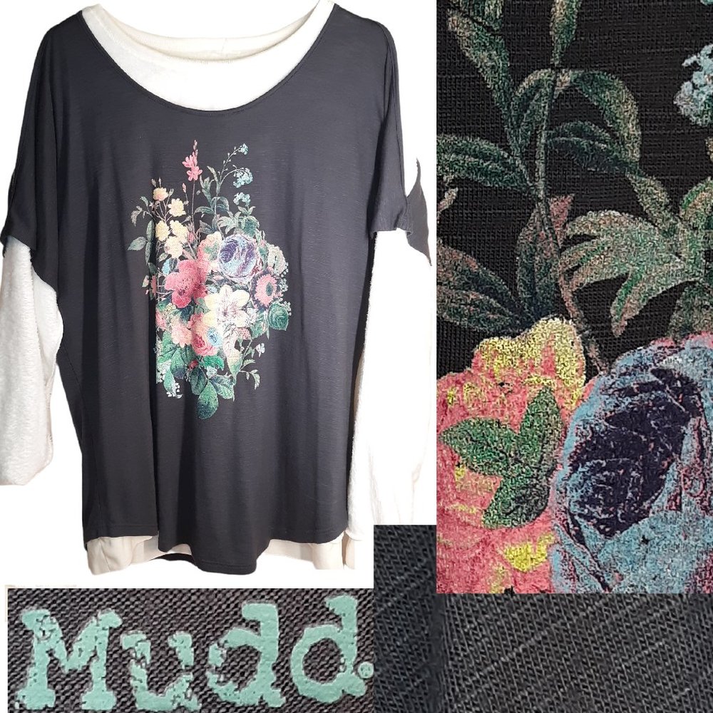 📤 Cold shoulder floral print t-shirt
